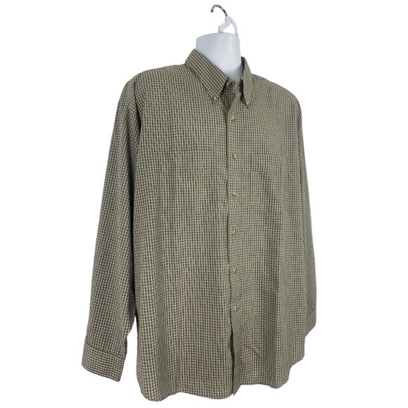 Arrow Mens Houndstooth Checkered  Button-Up Long Sleeve Shirt Size XL - Picture 3 of 13